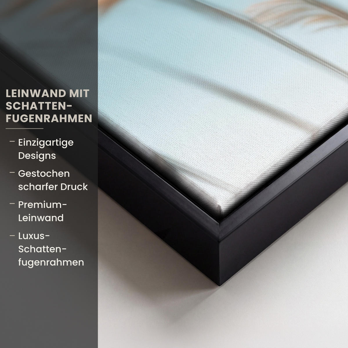 LEINWAND Bilder mit Rahmen - Ziergras - Wind - Hellbraun - 40x60 - Hellblau, Textil (40/60cm) - MuchoWow