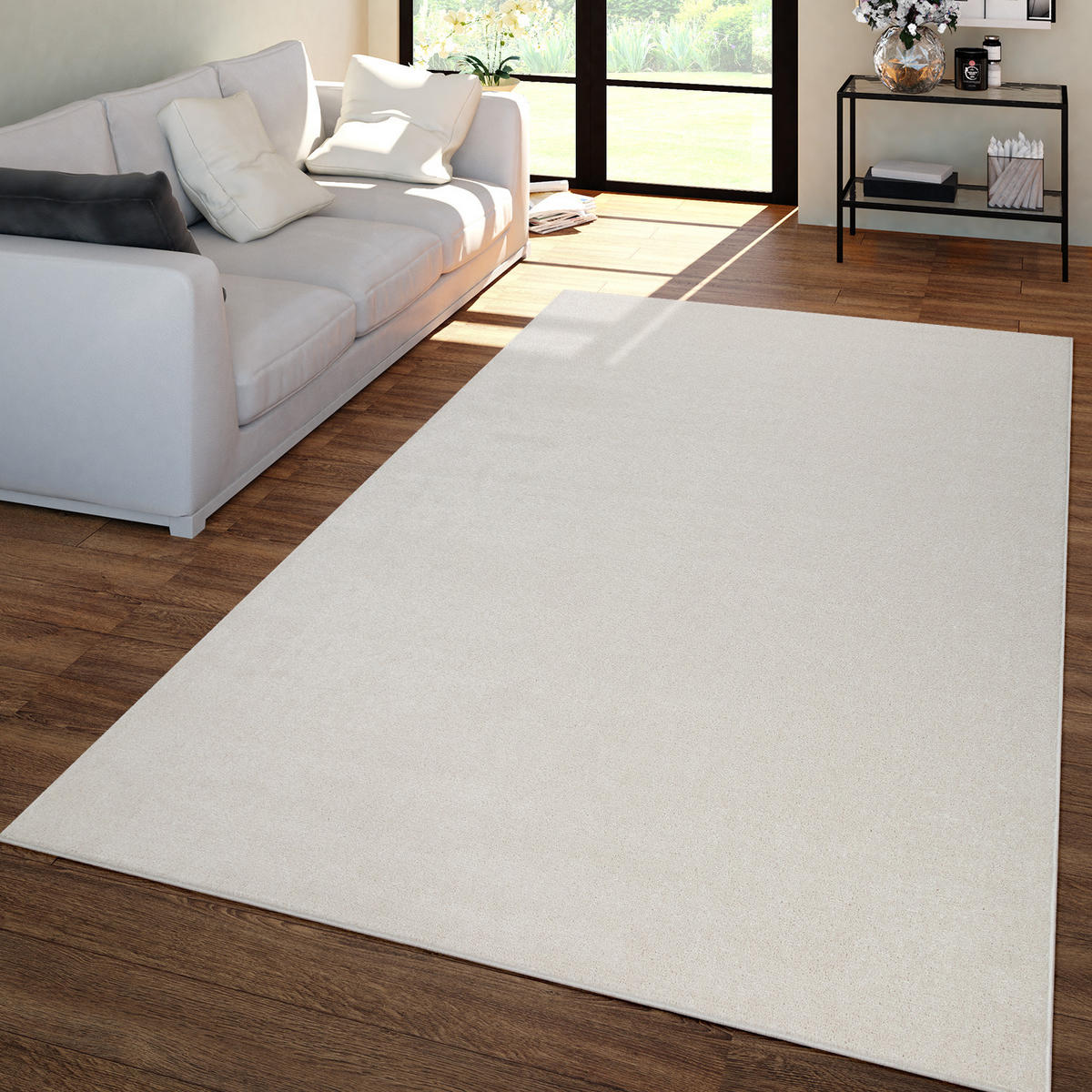 FLACHWEBETEPPICH Creme 60 x 100 cm - Creme, Kunststoff (60/100cm) - TT Home