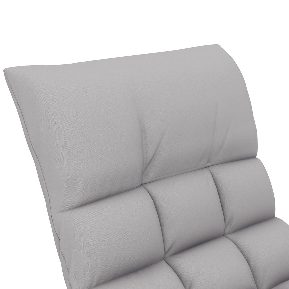 SCHAUKELSTUHL Sessel Relaxsessel mit Fußstütze, Schaukelsessel mit Seitentasche - Grau, Kunststoff (134/70/60cm) - HOMCOM