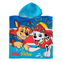 BADEPONCHO Paw Patrol Chase & Marshall Blau 50 x 100 cm - Blau, Textil (Einheitsgrößenull) - Paw Patrol