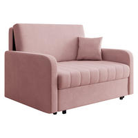 SCHLAFSOFA Viva Silk II - Schwarz/Rosa, Holz/Textil (132/85/98cm) - MIRJAN24