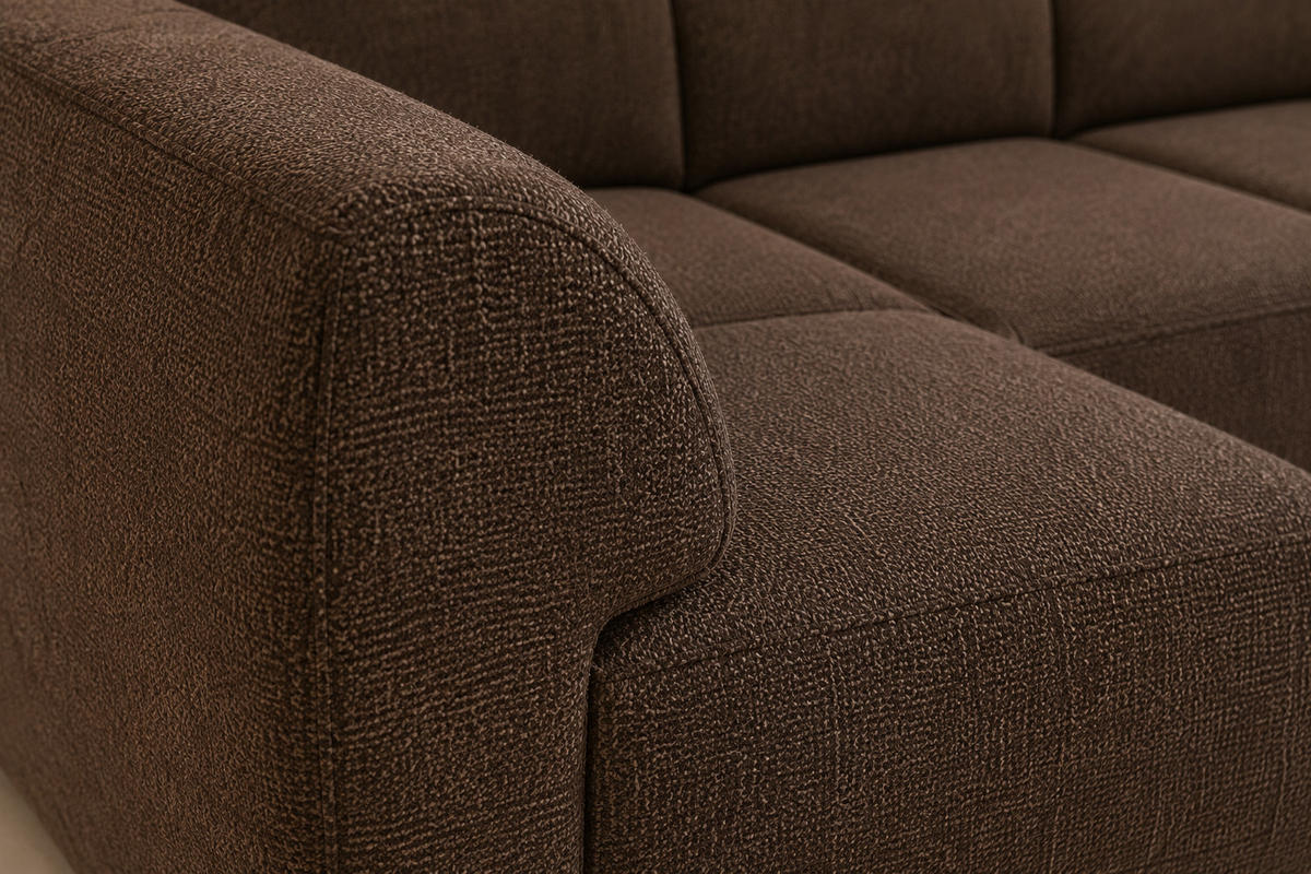 WOHNLANDSCHAFT MOVO - modulares Ecksofa braun – modernes Design und flexible Gestaltung, rechts - Dunkelgrün/Bordeaux, Kunststoff/Textil (156/78/345cm) - KS Home Concept