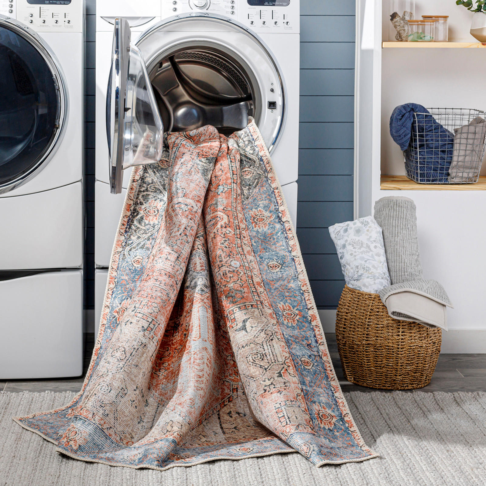 TEPPICH Maschinenwaschbar 200/275 cm Red - Orange, Naturmaterialien/Textil (200/275cm) - LIVABLISS