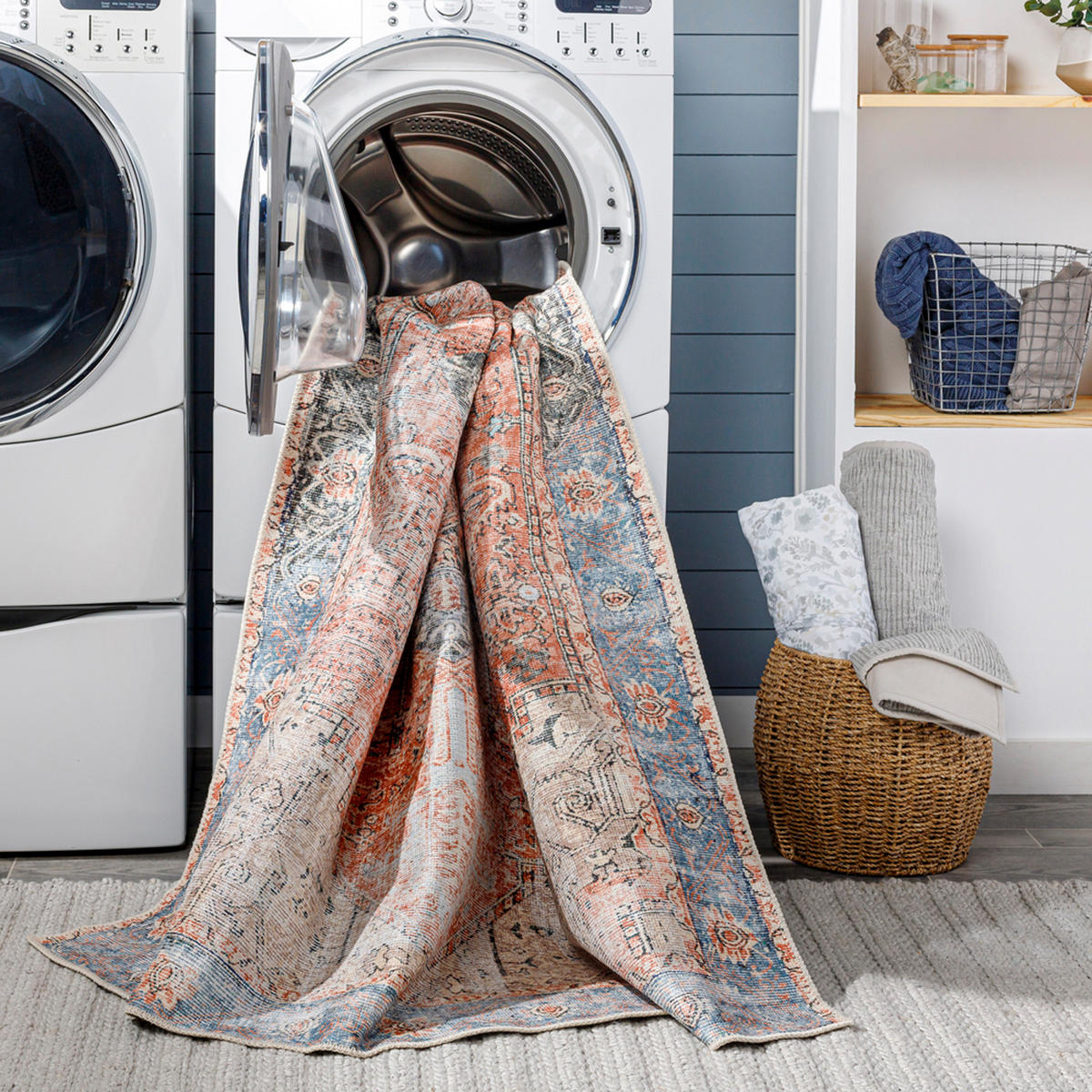 TEPPICH Maschinenwaschbar 200/275 cm Red - Orange, Naturmaterialien/Textil (200/275cm) - LIVABLISS
