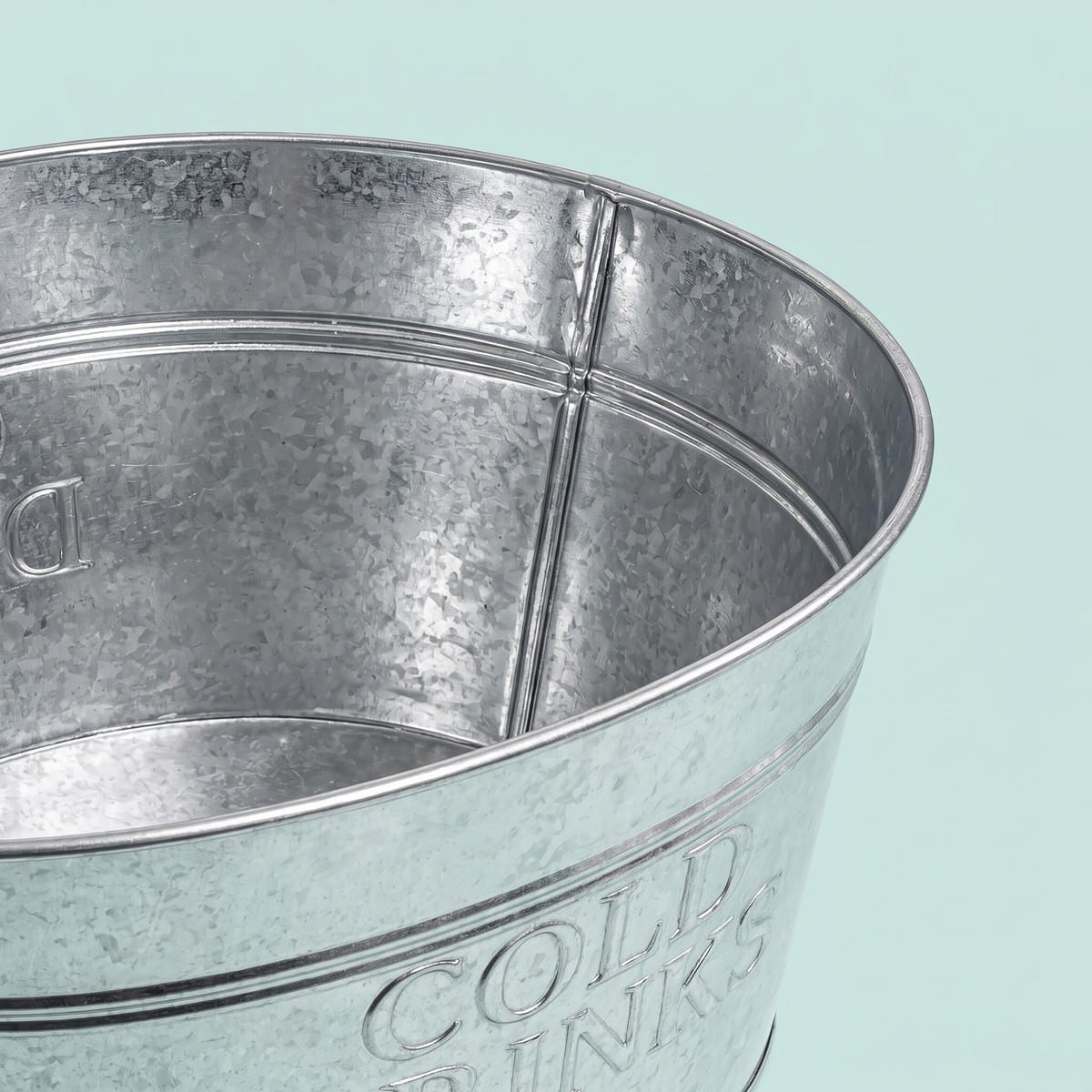 VINKYLARE Silver 2-pack galvaniserat järn - Silverfärgad, Metall (34/23cm) - Relaxdays