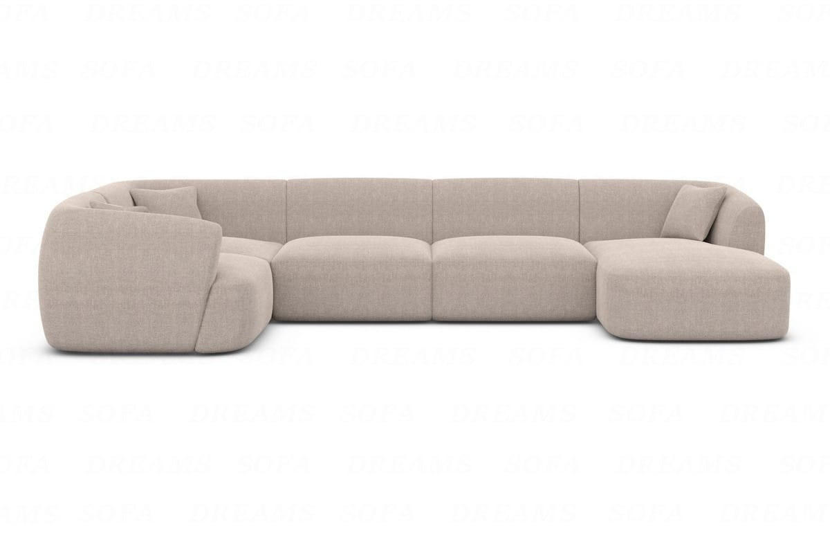 WOHNLANDSCHAFT Azura Beige Strukturstoff - Beige, Kunststoff (325/78/177cm)
