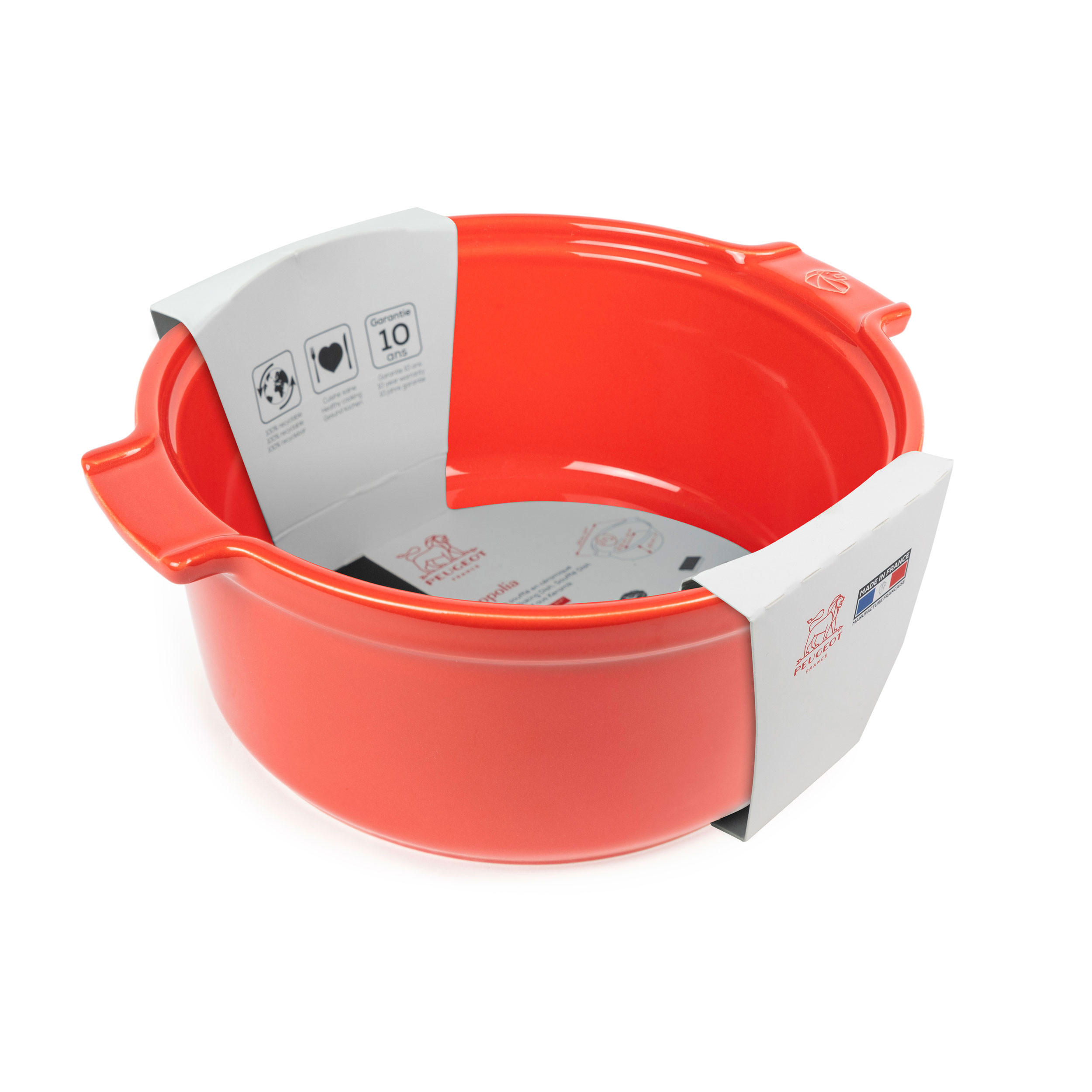 SOUFFLÉ-SCHALE Keramik Appolia 22cm Rot Spülmaschinenfest - Rot, Keramik (24.5/21.5/9.7cm) - PEUGEOT