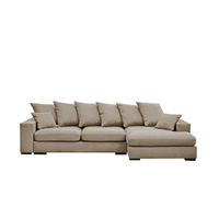 ECKSOFA Mit Schlaffunktion Und Bettkasten Couch L-form Gabon Stoff Riviera Rechts Beige - Beige, Holz (285/155cm) - Kaiser Möbel