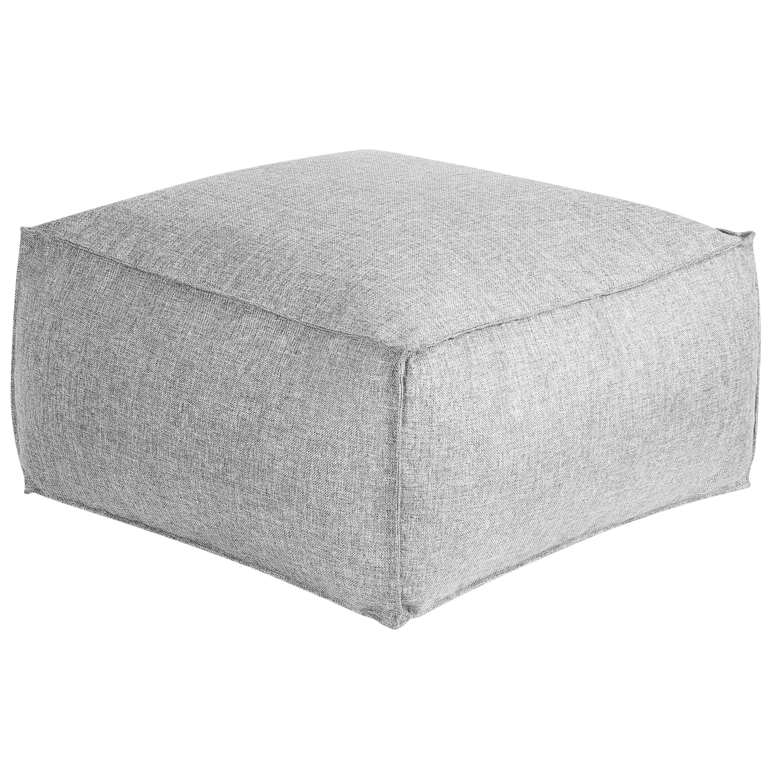 POUF Mukki 50/50/30 cm - Grau, Kunststoff/Textil (50/30/50cm) - Beliani