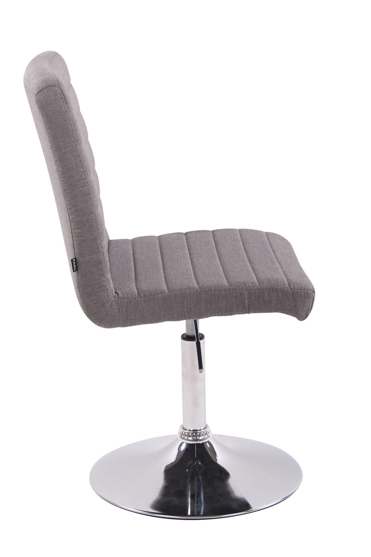 STUHL Stoff grau - Chromfarben/Grau, Textil/Metall (44/81/60cm) - CLP