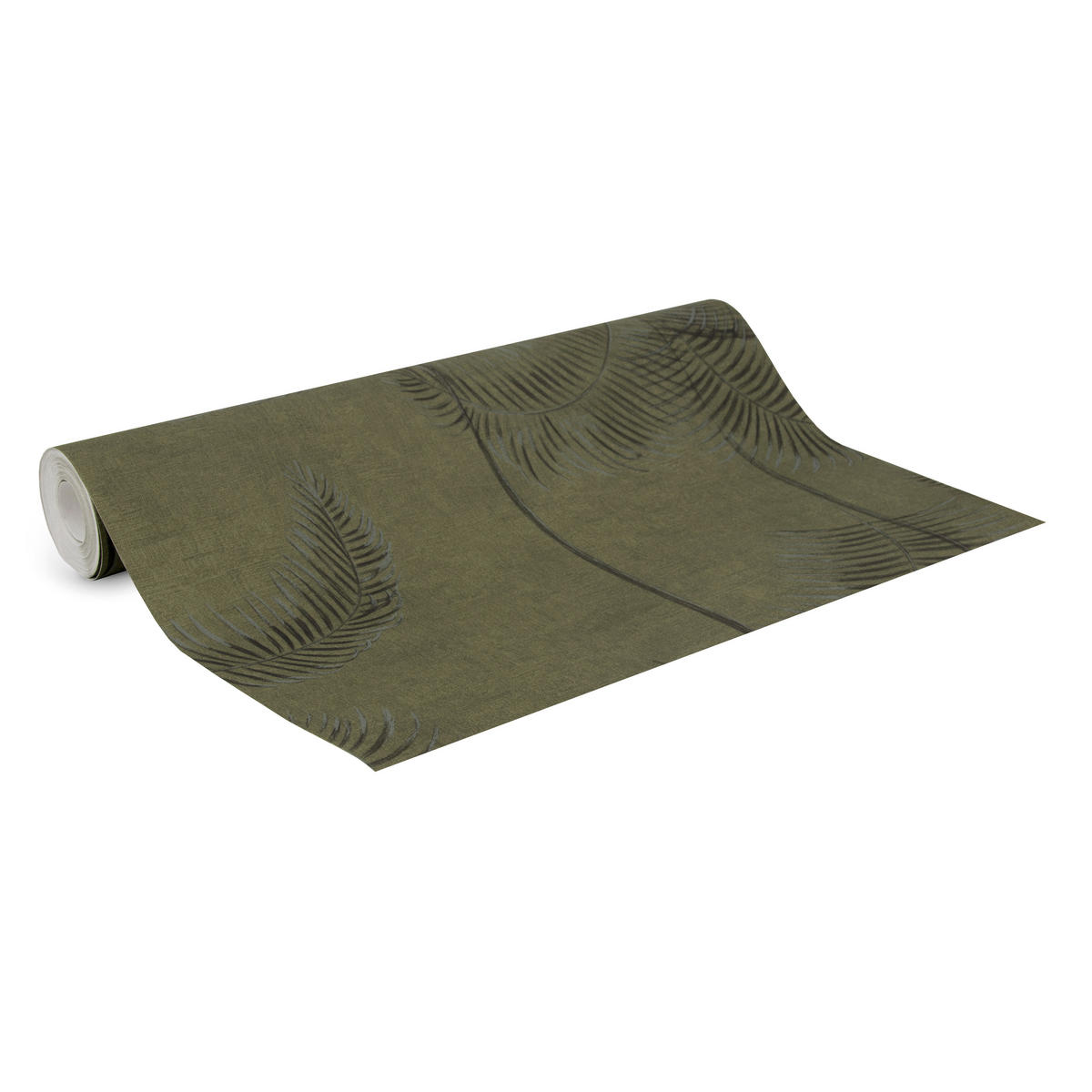 VLIESTAPETE - Palme deluxe - Grün - Grün, Papier/Kunststoff (53/1000cm) - LOOKS by W.Joop