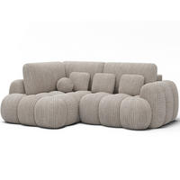 ECKSOFA COZION L-Form mit Schlaffunktion & Bettkasten – Modernes 3-Sitzer Sofa, HR-Kaltschaum, Wellenfederung, 267 × 165 cm - Schwarz/Weiß, Kunststoff (165/267cm) - Wohnideebilder