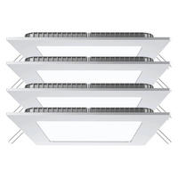 LED DECKENLEUCHTE Kunststoff Weiß 4er Set - Weiß, Metall (12/12/2.5cm)