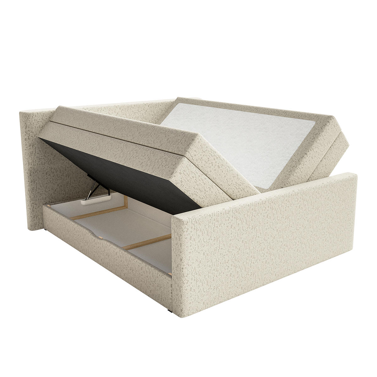 BOXSPRINGBETT Velipoja Premium 140x200 cm, Beige - Beige, Textil (140/200cm) - Fedve