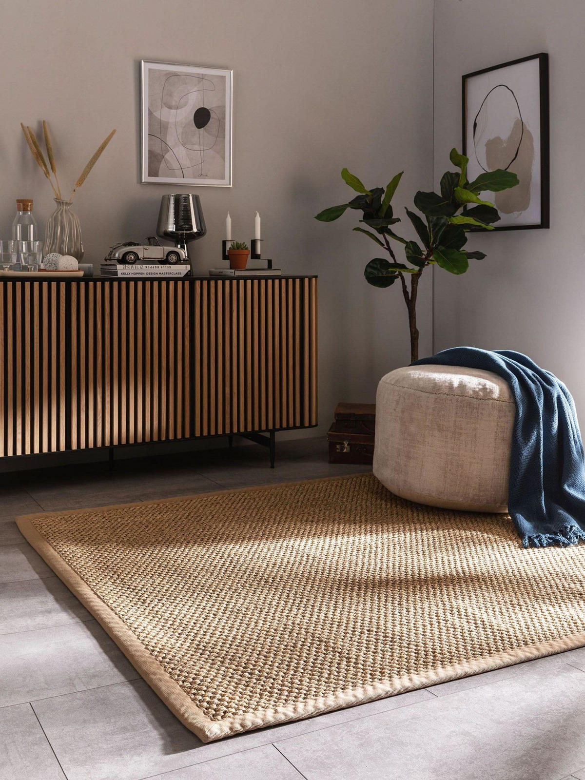 TEPPICH Sisal Greta Beige - Beige, Naturmaterialien (200/1cm) - KUNSTLOFT