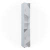 BADSCHRANK Irma Weiß 30 x 192 cm - Weiß Hochglanz, Holzwerkstoff (30/192/30cm) - Vicco