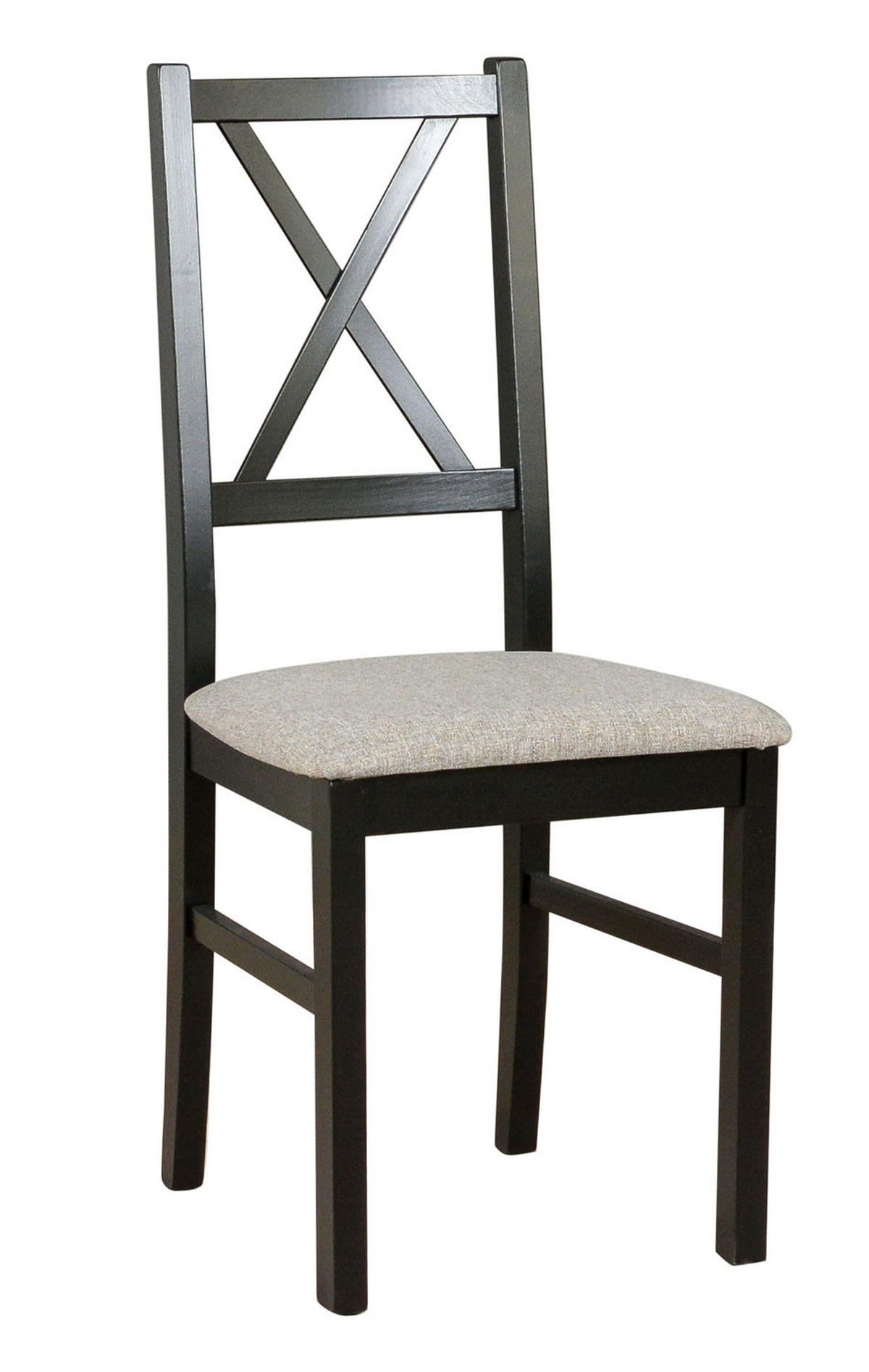ESSZIMMER SET Nilo 12 weiß / schwarz / Grandson Eiche / grau 140 / 80 / 94cm - Schwarz/Grau, Holz/Holzwerkstoff (140/94/80cm) - Feldmann-Wohnen