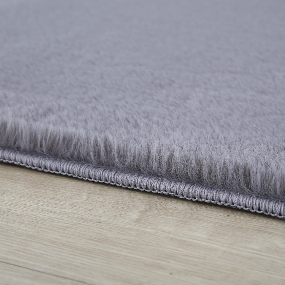 TEPPICH Wohnzimmer Einfarbig Pflegeleicht Waschbar OEKO-TEX Grau 80x150 cm Gekettelt Flur – NECKAR - Grau, Textil (80/150cm) - KADIMA DESIGN