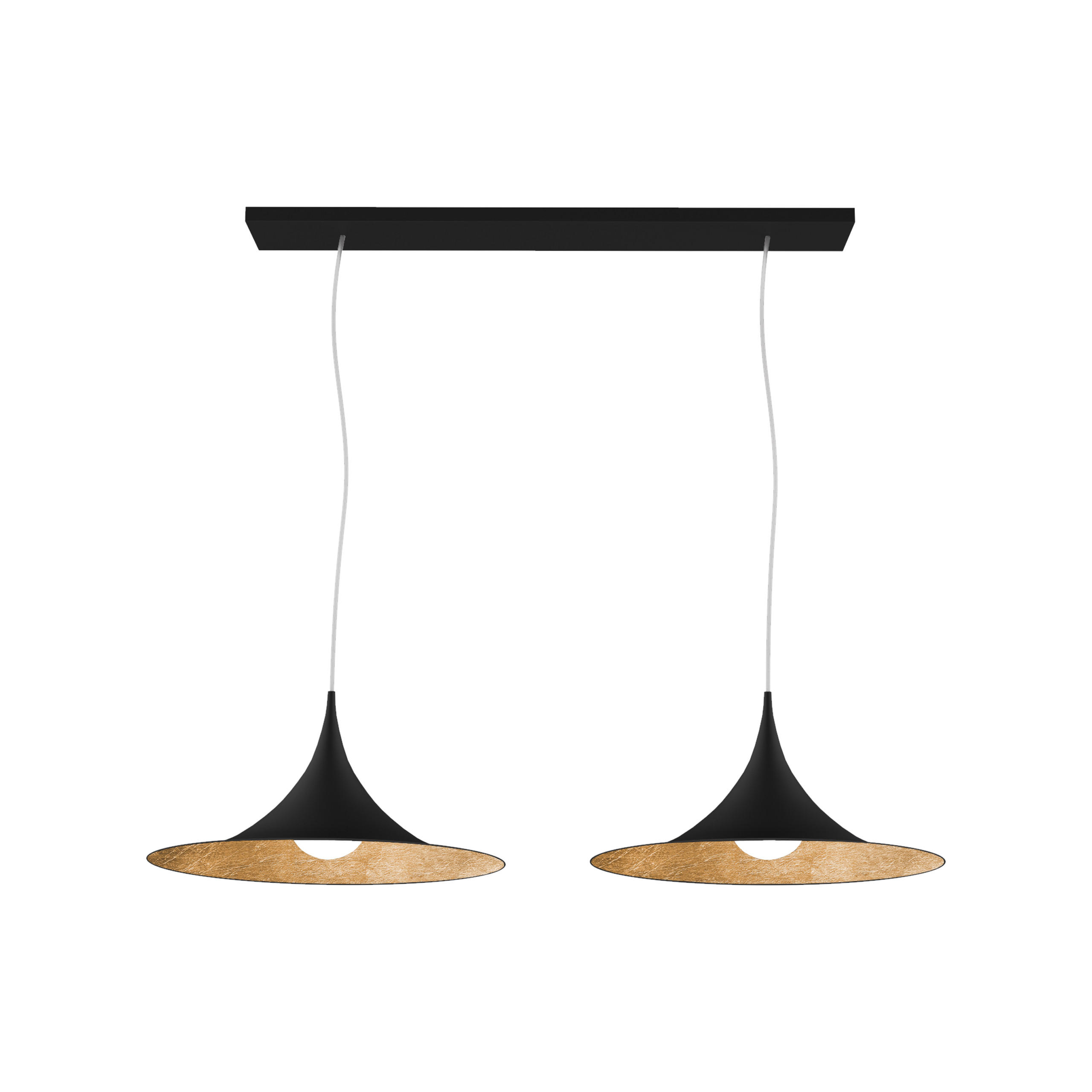 HÄNGELEUCHTE Louie X2 - Goldfarben, Metall (33/70/16cm) - Lumicom
