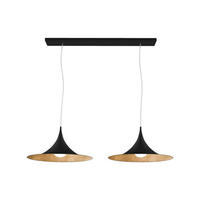 HÄNGELEUCHTE Louie X2 - Goldfarben, Metall (33/70/16cm) - Lumicom