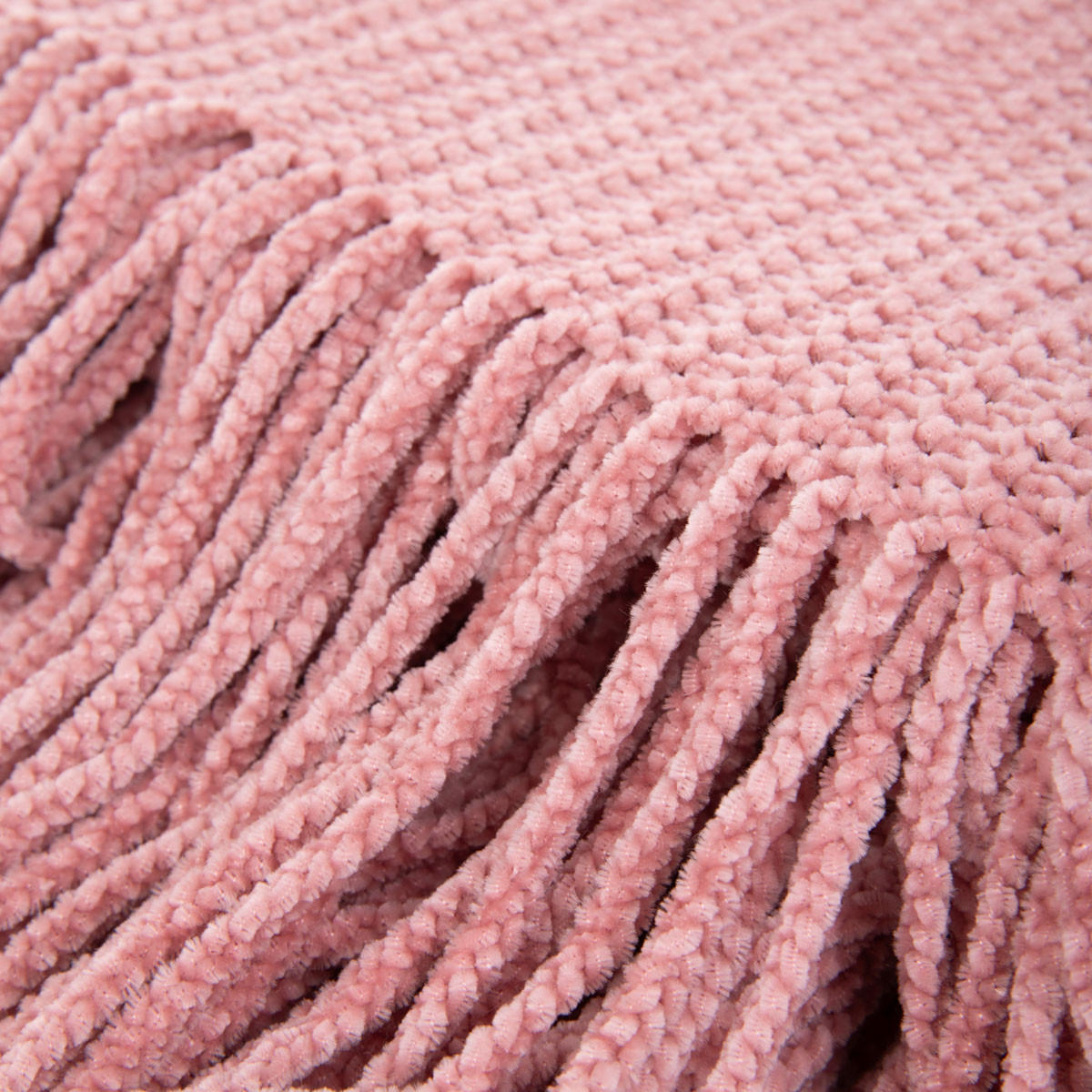 DECKE Chenille rosa 130/170 cm - Rosa, Textil (130/170cm) - Homla