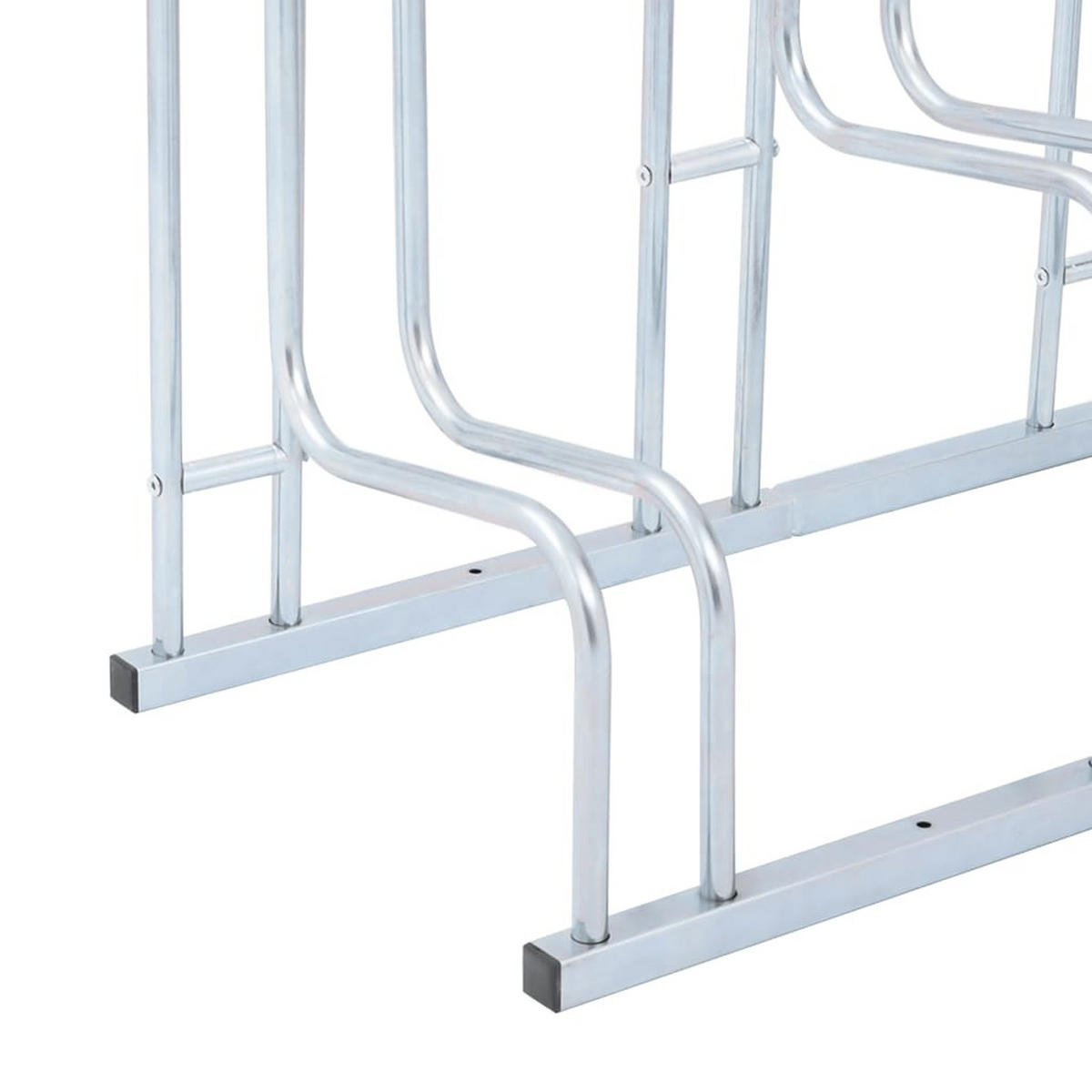 FAHRRADSTÄNDER Für 6 Fahrräder Freistehend Verzinkter Stahl - Silberfarben, Metall (41/73/164cm) - vidaXL