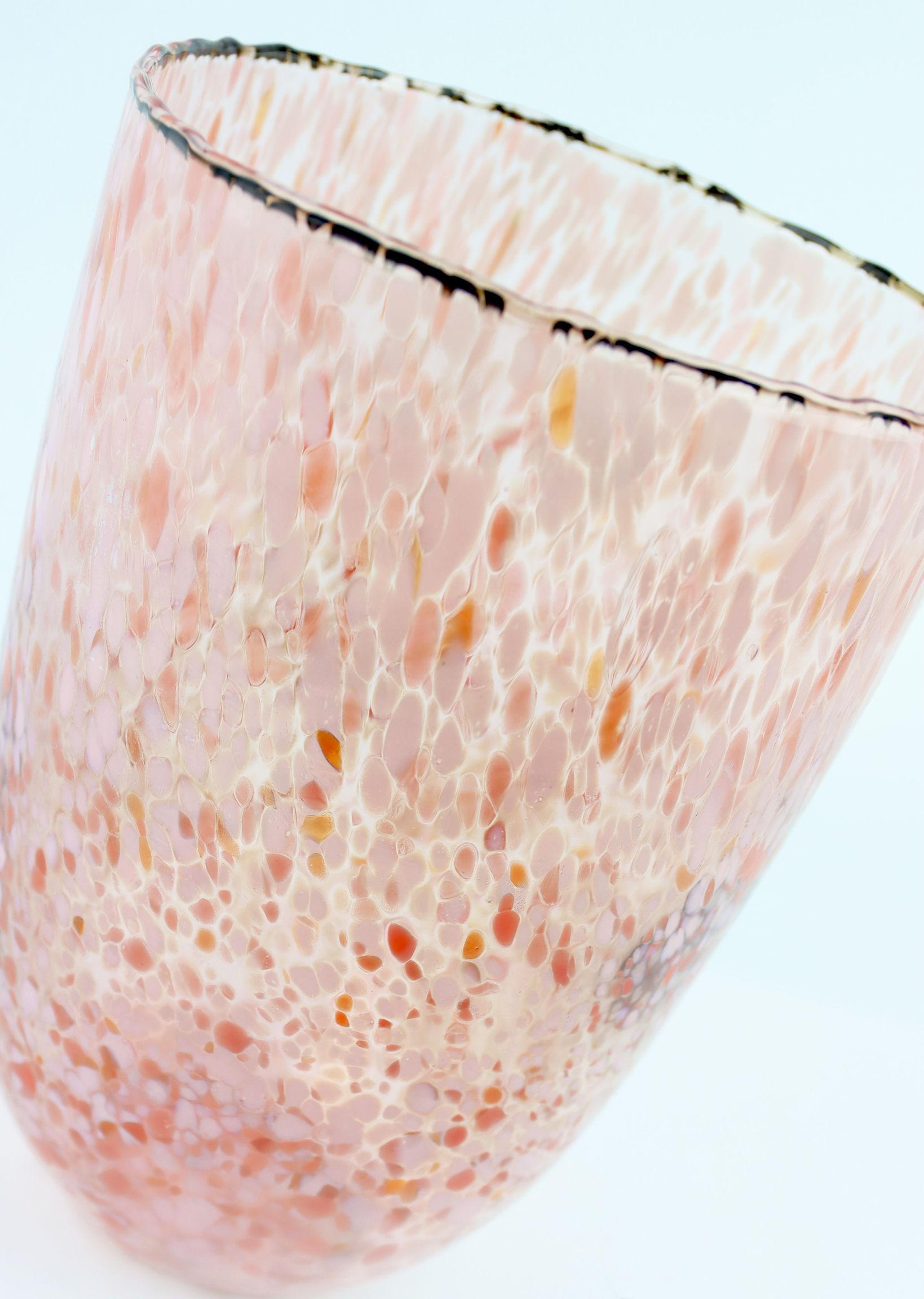 WINDLICHTVASE confetti rottöne Glas - Rot, Glas (21cm) - FURNARO