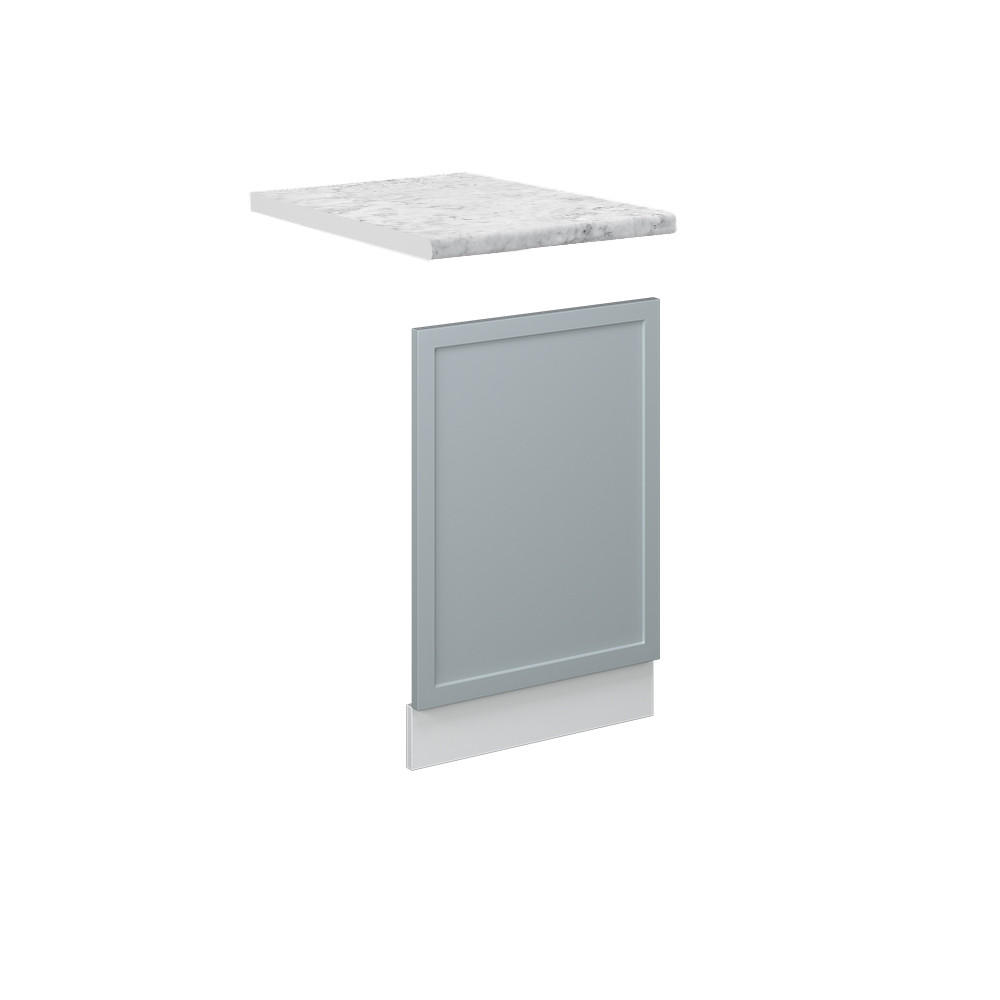 FRONTBLENDE Fame-Line Hellblau-grau 45 cm, AP Marmor - Blaugrau/Weiß, Holzwerkstoff (45/67.4/1.6cm) - Vicco