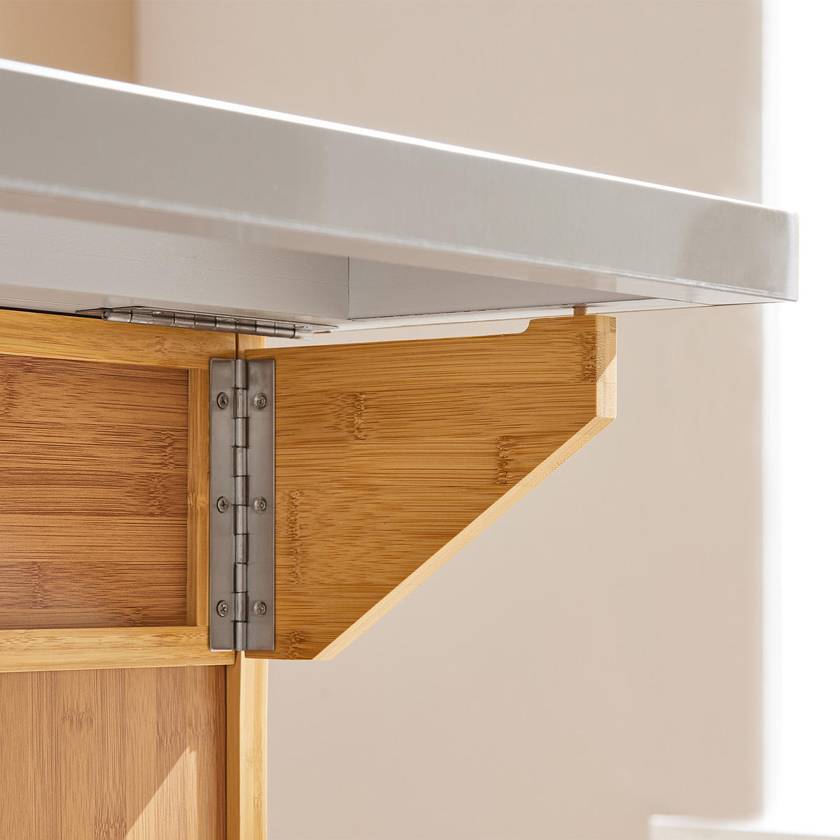 KÜCHENINSEL rollbar Bambus - Naturfarben, Holz/Holzwerkstoff (115/92/71cm) - SoBuy
