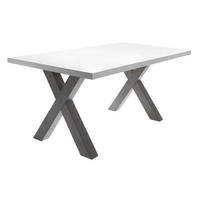 ESSZIMMERTISCH Eike 4 180 x 90 x 75 Esstisch Graphit/Weiß Matt Lack - Weiß, Holz (180/90/75cm) - 58aufmkessel