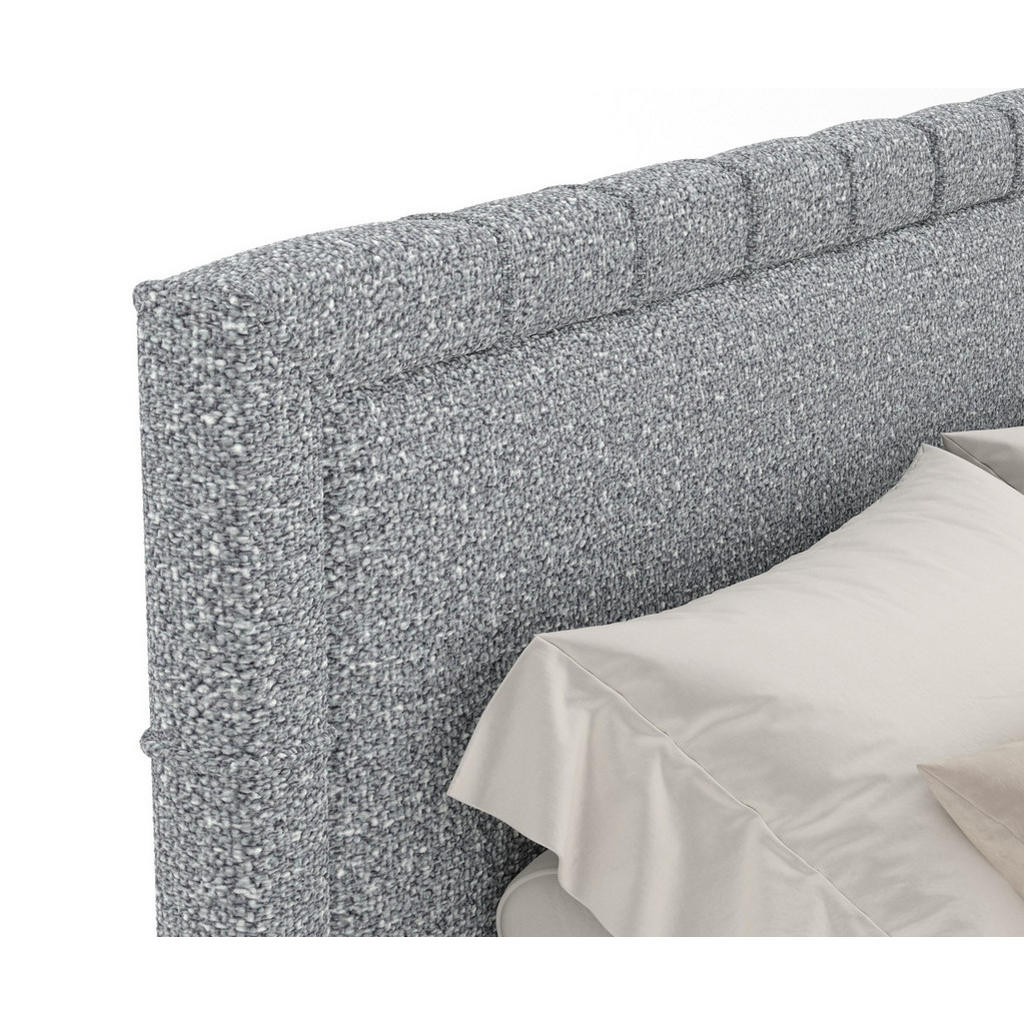 Thumbnail - Maison de Reve Boxspringbett, Grau, Textil, Buche, Kiefer, H3, Höhe ca. 36 cm, 180x200 cm, Oeko-Tex® Standard 100, Reach...