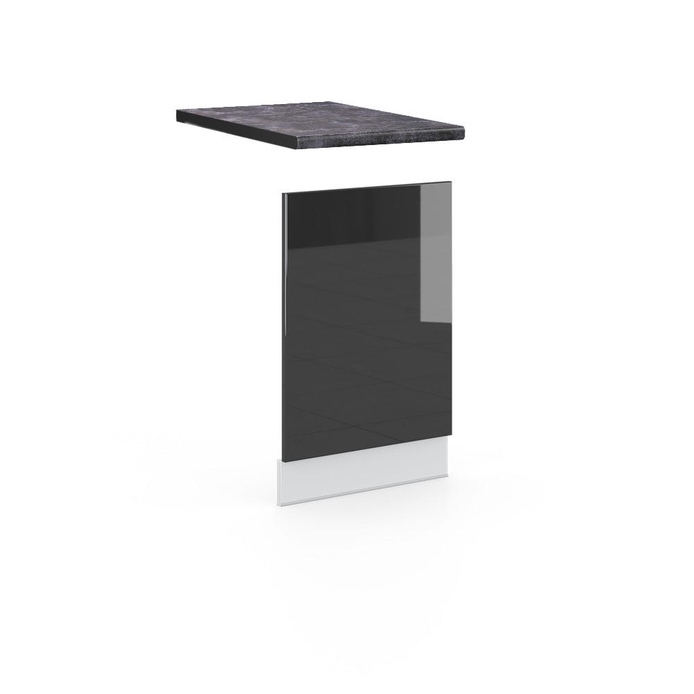 FRONTPANEL Fame-Line Antracit h&ouml;gblank 45 cm , AP Antracit Antracit, Vit 67.4/45/60 cm
