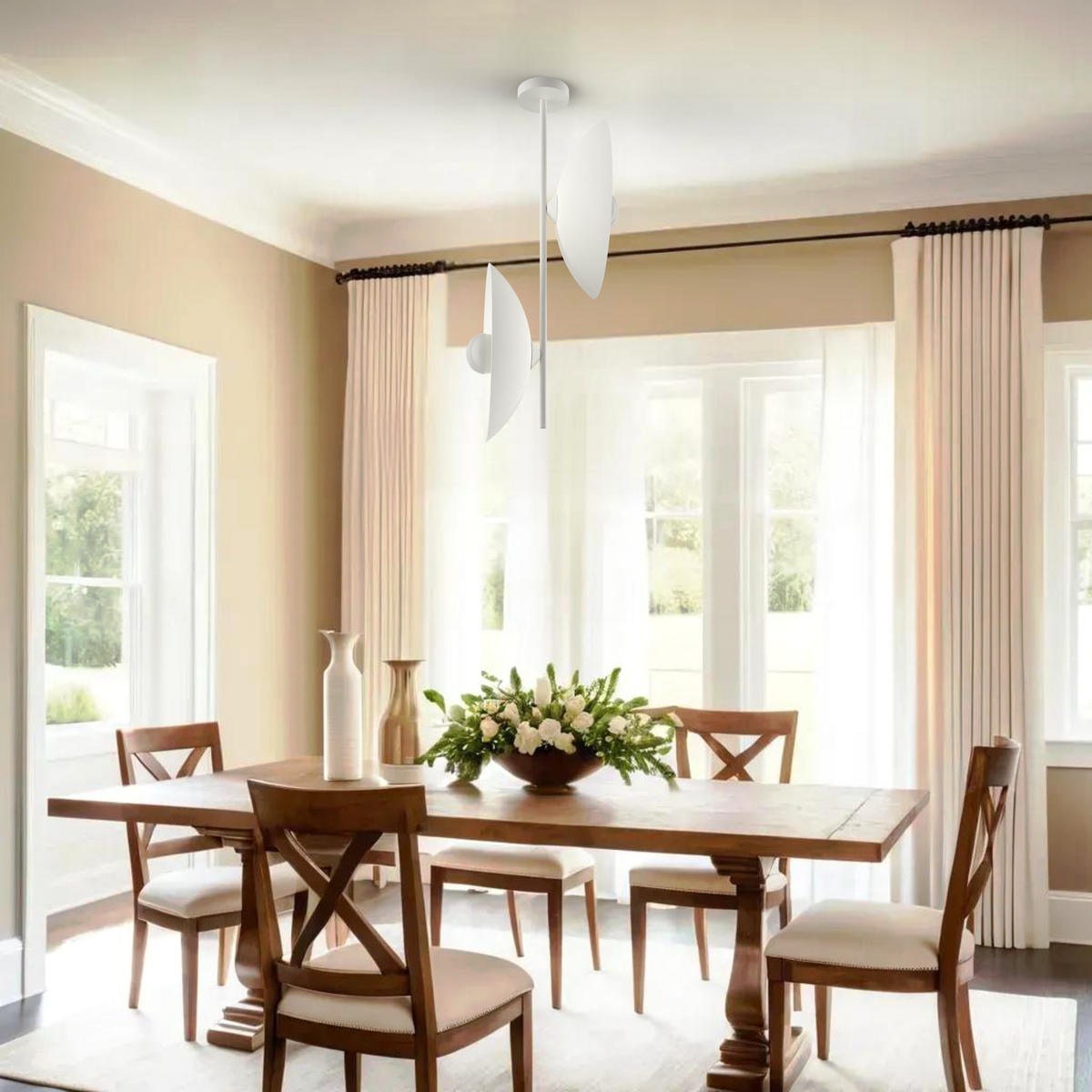 DECKENLEUCHTE - Weiß, Metall (40/40/83cm) - Lumicom