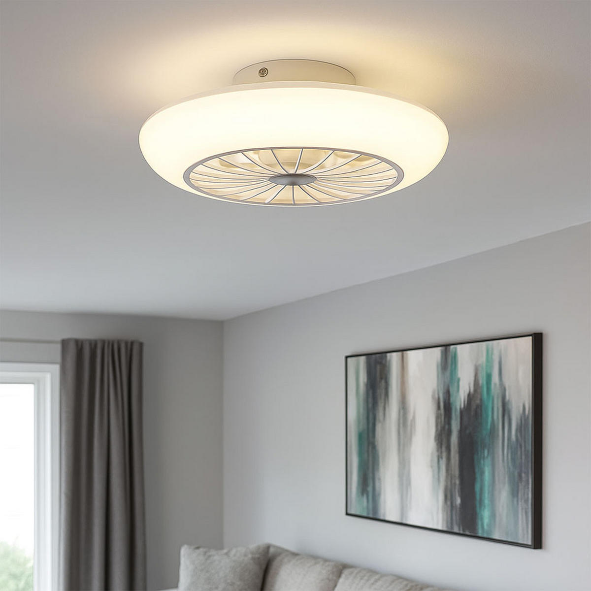 LED DECKENLEUCHTE Metall 2x - Weiß, Metall (30/30/10cm) - Globo Lighting