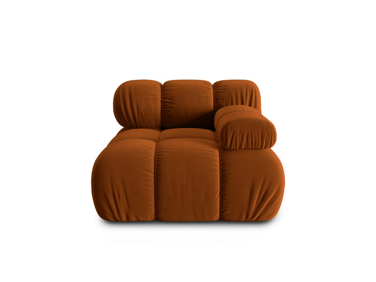 MODUL rechts Bellis aus Samt terrakotta - Terra cotta, Textil (94/70/94cm) - Micadoni