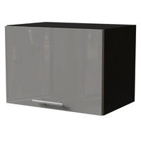 KLAPPHÄNGESCHRANK Essen W4B/50 Grau Hochglanz / Schwarz Matt 50 / 32,5 / 36cm - Schwarz/Grau, Holz/Holzwerkstoff (50/36/32.5cm) - Feldmann-Wohnen