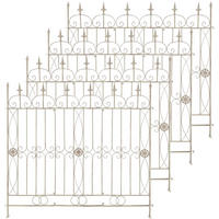 GARTENZAUN 4 Metall Antik-Creme - Creme, Metall (124/116cm) - CLP