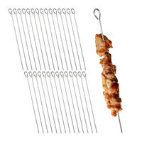 30XSCHASCHLIKSPIESSE - Silberfarben, Metall (0.3cm) - Relaxdays