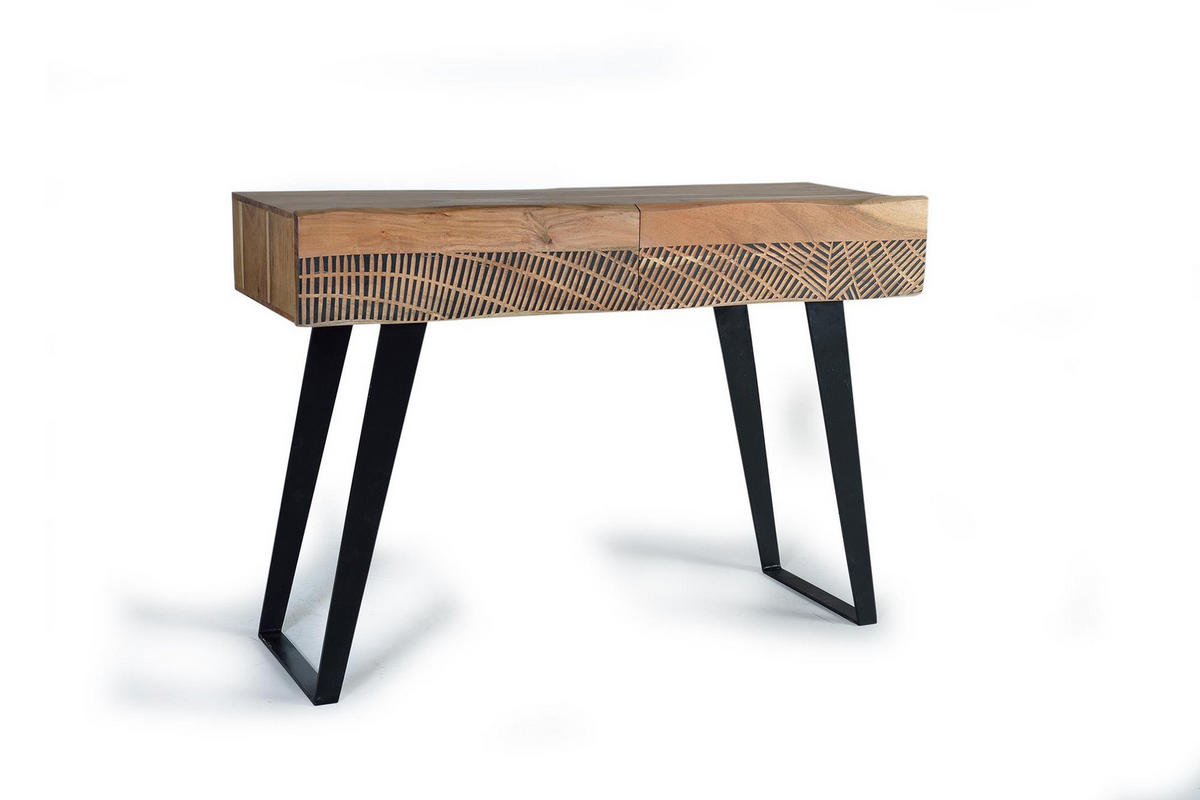 KONSOLE aus Akazienholz und Metall - Braun, Holz (110/77/40cm) - Giner y Colomer