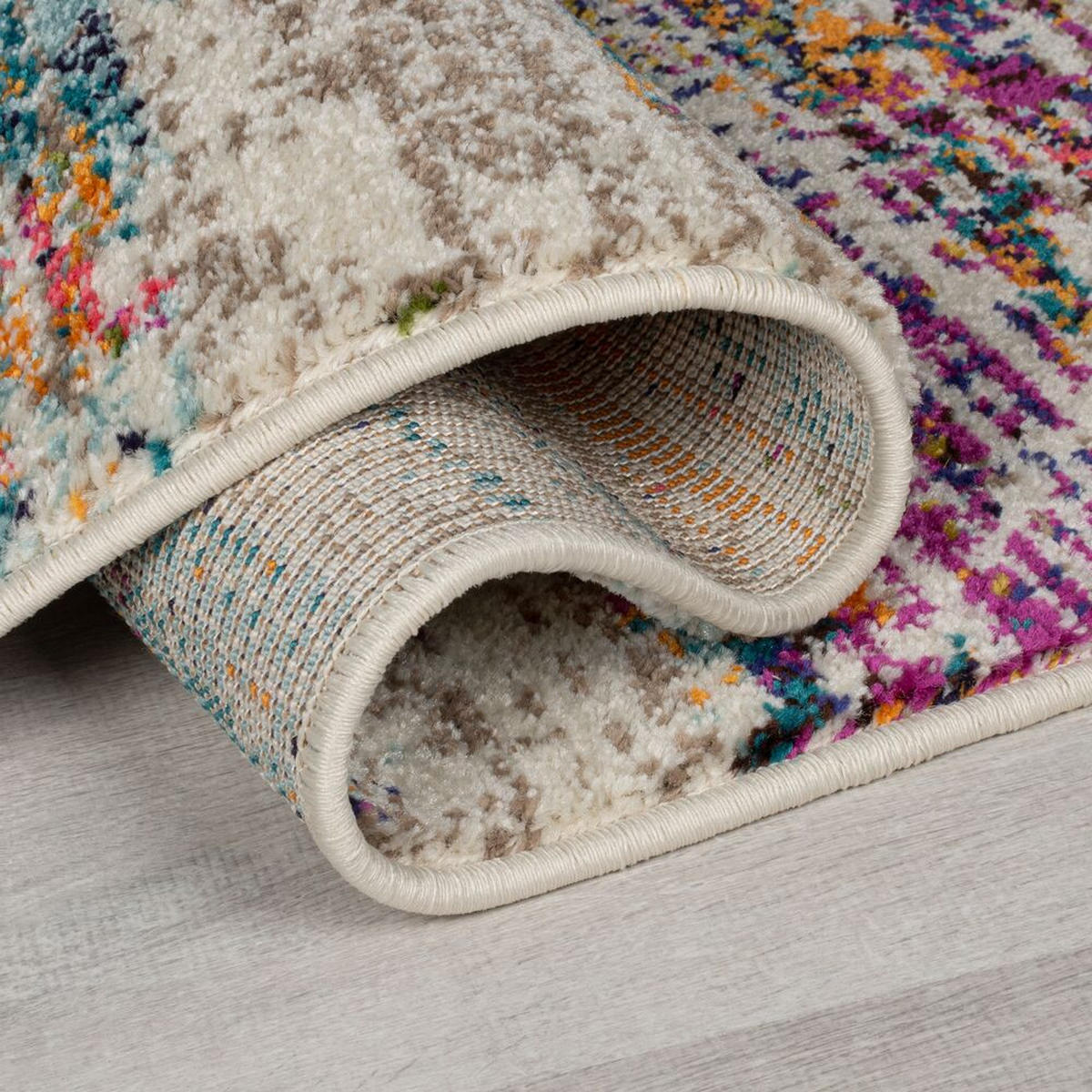 TEPPICH Abstrakt-Bunt-Design, pflegeleicht BLYTH, Multi 66x230 cm - Multicolor, Textil (66/230cm) - KADIMA DESIGN