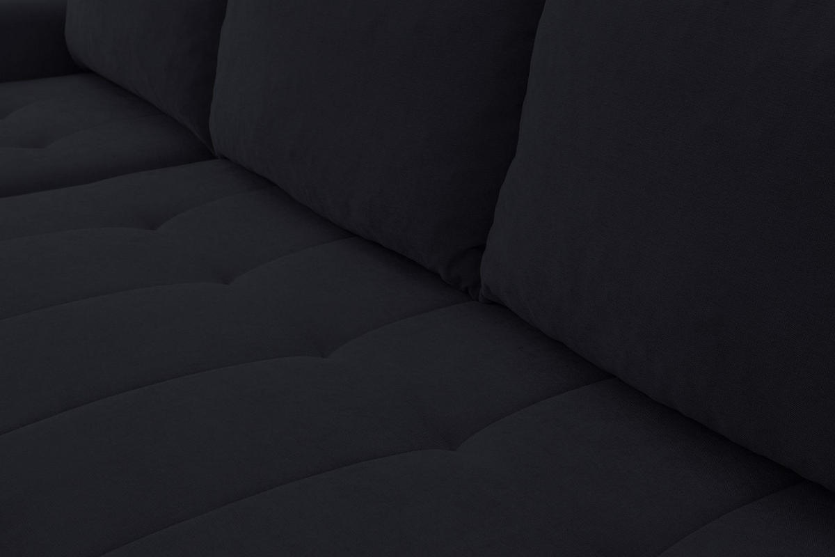 ECKSOFA Timmone Graphit Chenille 230 cm - Schwarz, Kunststoff/Textil (230/149cm) - Selsey