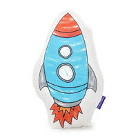 KISSEN space rocket 40x30 cm mehrfarbig - Multicolor, Textil (40/30cm) - Happy Friday