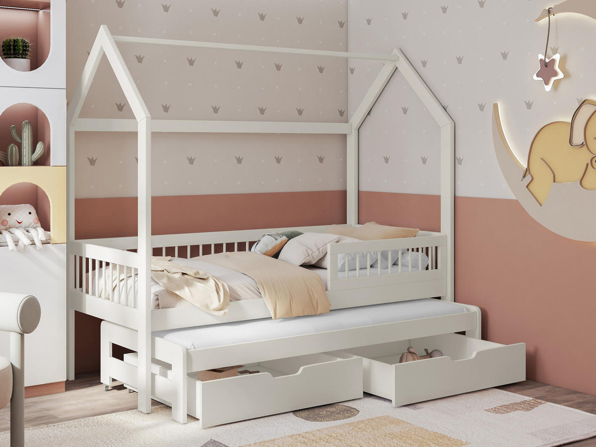 HAUSBETT Asher 90 - Kaschmir, Holz (90/200cm) - MIRJAN24