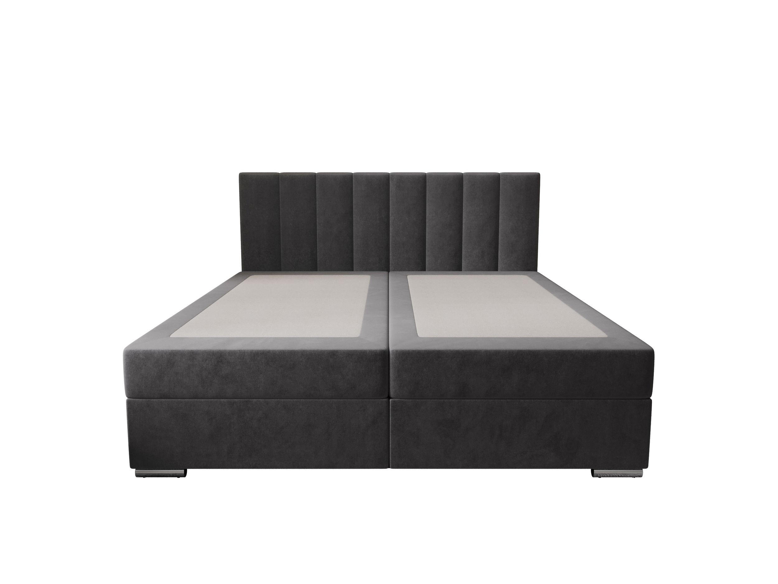 BOXBETT ZILANO 2 mit Matratze H3 und Topper 140x200 Itaka 14 - Grau, Holz/Textil (140/200cm) - Bedante