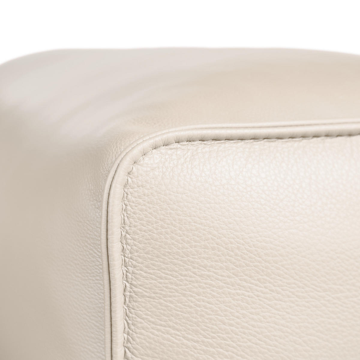 ECKSOFA mit XL-Longchair - Hellgrau/Schwarz, Leder/Kunststoff (260/171cm) - home24