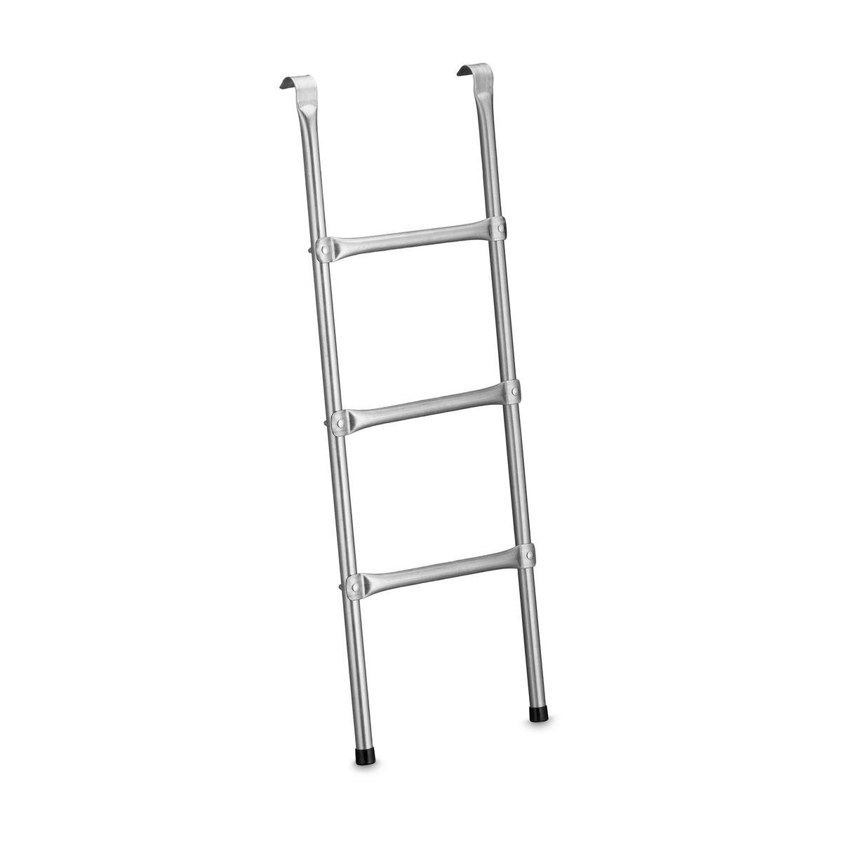 TRAMPOLIN-LEITER - Silberfarben, Metall (37/6cm) - Relaxdays