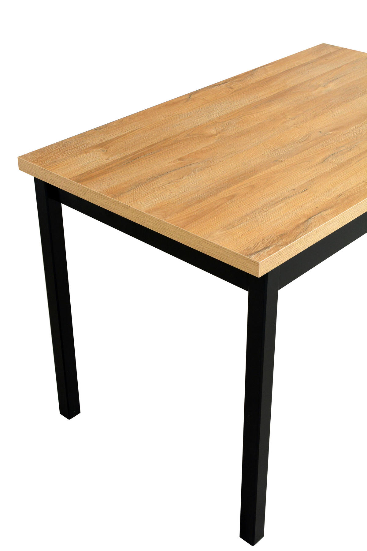 ESSTISCH Max 3, 70/120 cm, grandson - Birkefarben/Schwarz, Holz (70/120/76cm) - Leaf Design