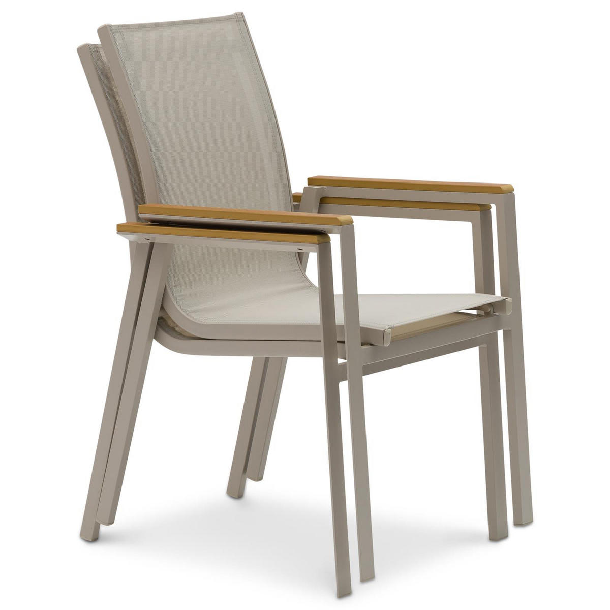 GARTENMÖBEL SET WINDY 7er Set beige, champagne - Beige, Metall - IDIMEX