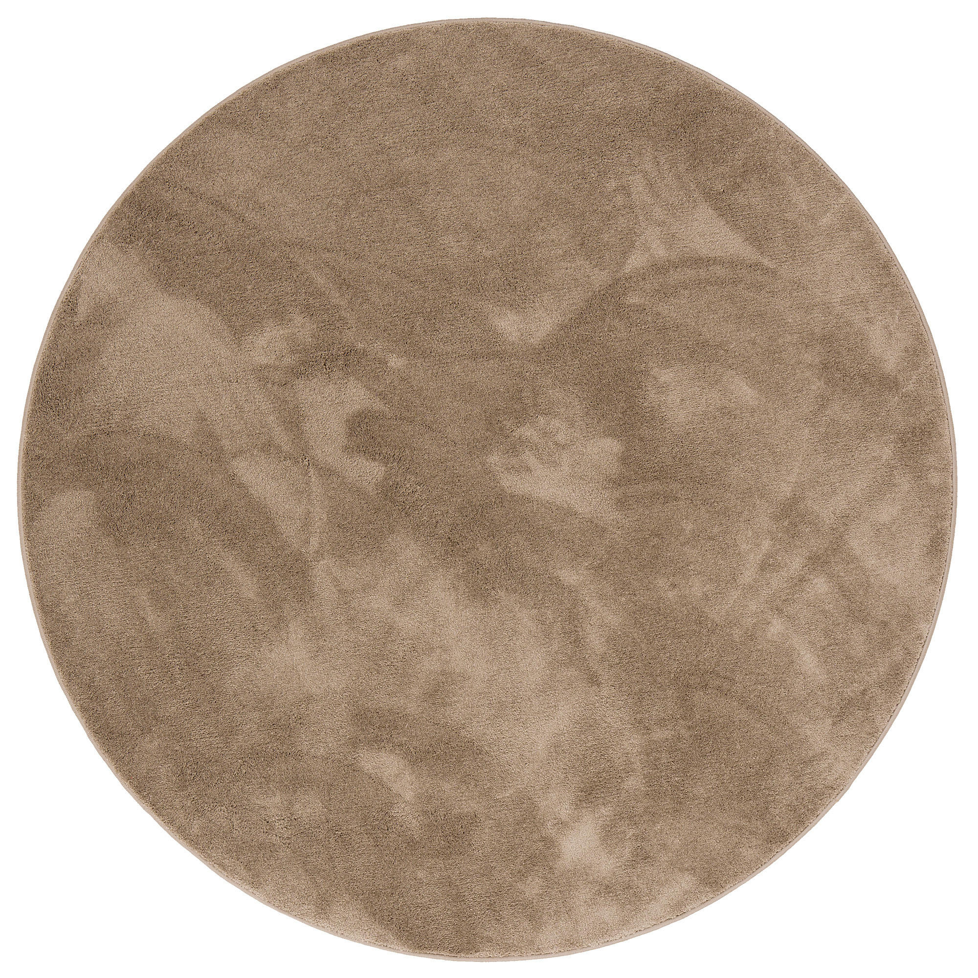 HOCHFLOR LANGFLOR TEPPICH SUPER SOFT MELIA RUND - Taupe, Textil (200/200cm) - Pergamon