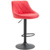 BARHOCKER Lederlook rot - Rot/Schwarz, Textil/Metall (46/83/49cm) - CLP